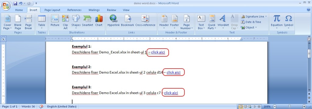 Hyperlink care iti deschide un Excel intr-un sheet (foaie de lucru) dedicat
