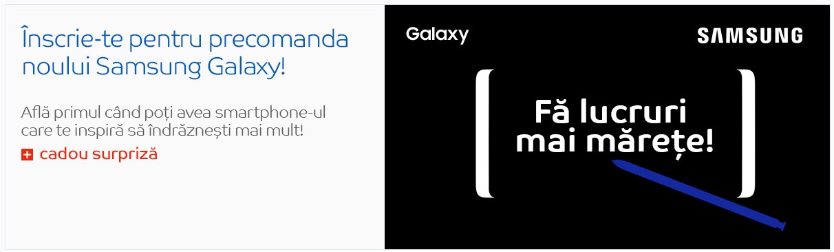 Galaxy Note8 precomanda la eMAG
