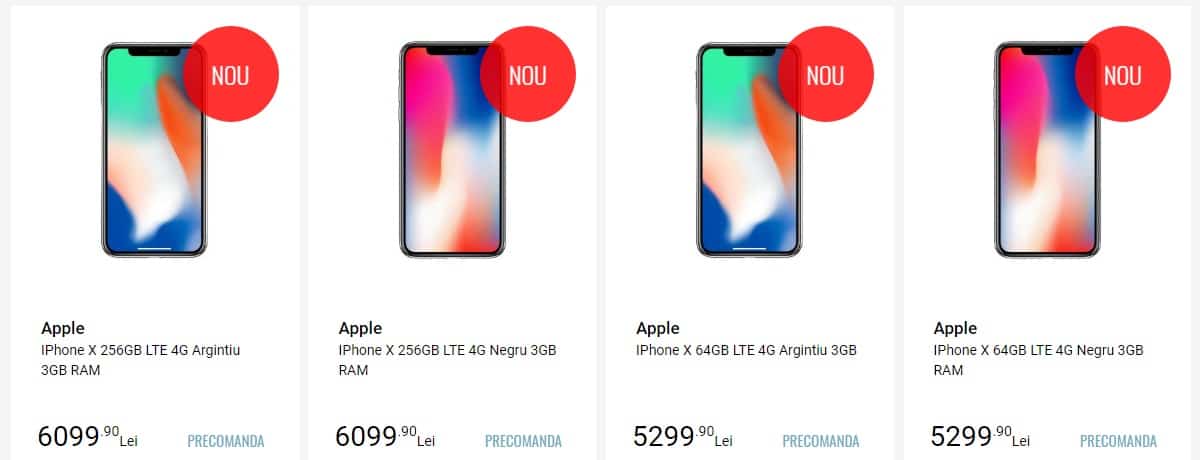 iPhone X disponibil la precomanda la eMAG, Altex, QuickMobile 3