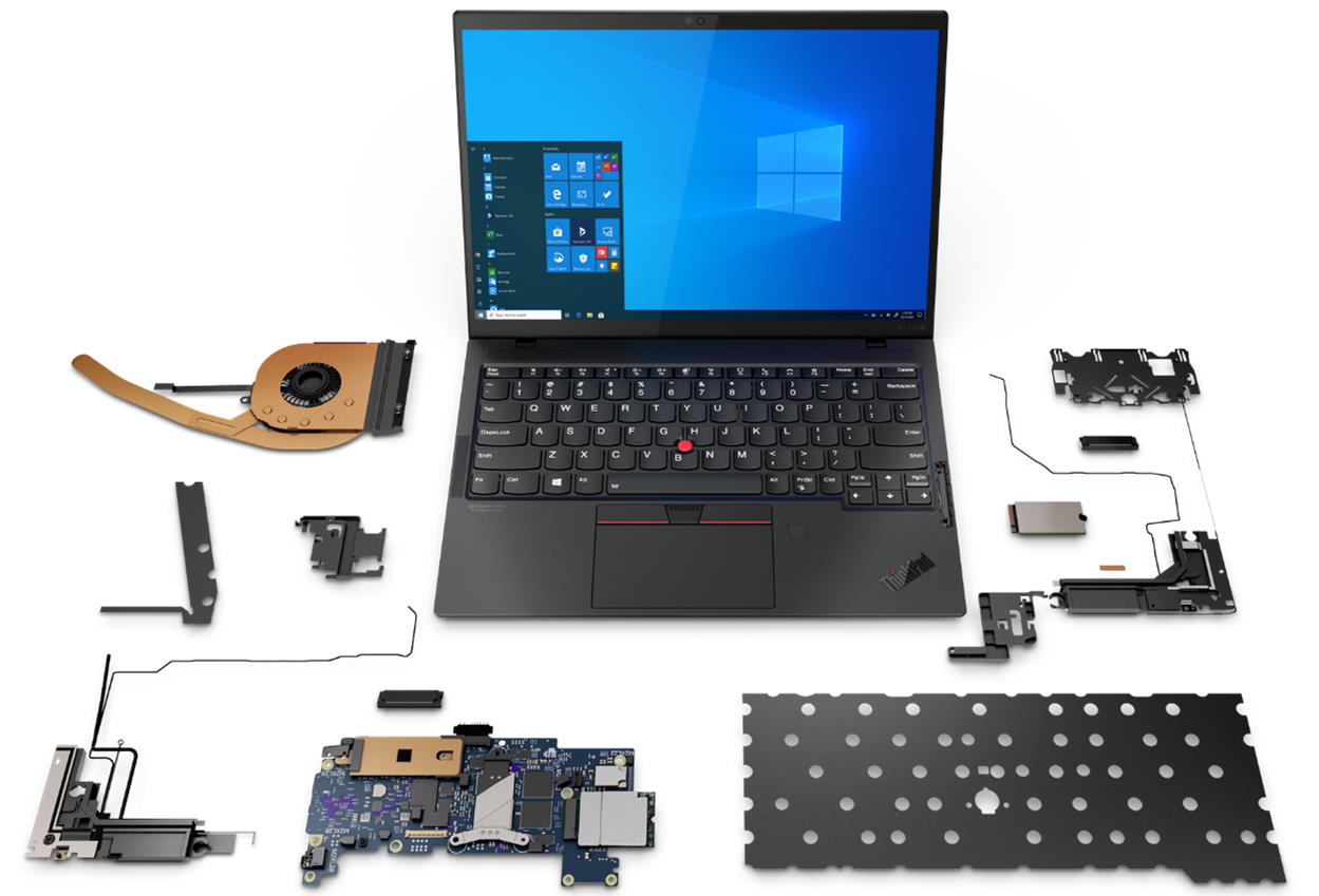 Lenovo Thinkpad X1 Nano cel mai usor (doar 907g) iar X1 Fold este primului PC pliabil din lume ce il poti comanda